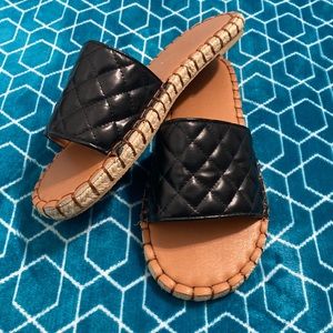 SHEIN SANDALS black size 7.5 worn once! Perfect condition!